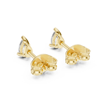 Gold Earrings GER-0361, Yellow Gold, view 3