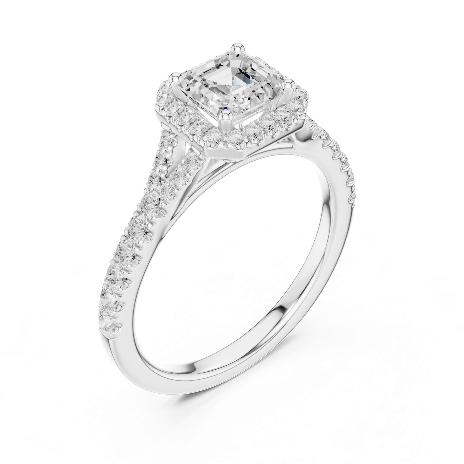 Gold Ring DDLR-908, White Gold, view 2