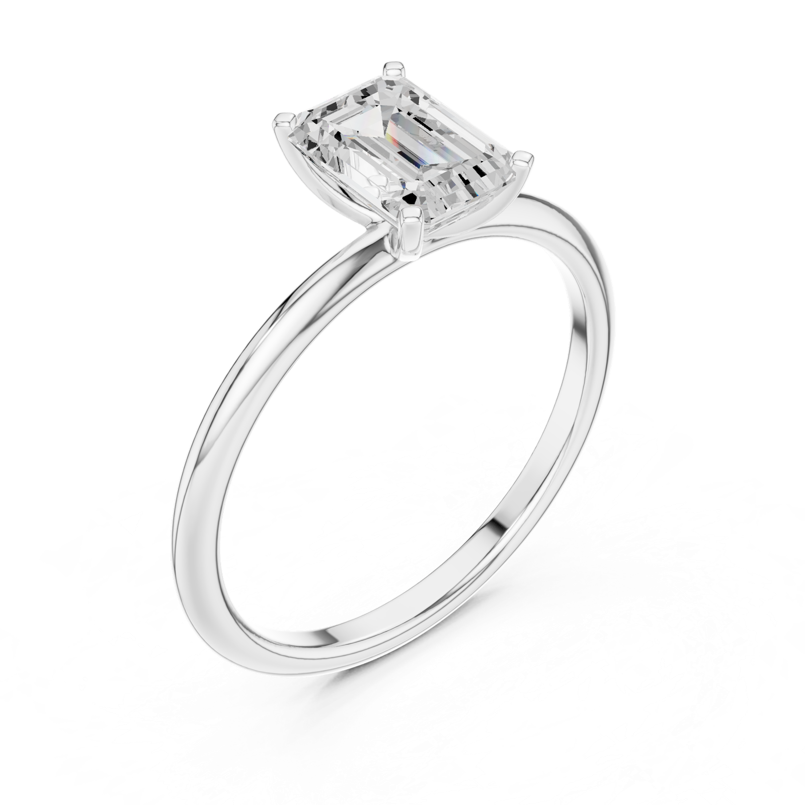 Gold Ring DDLR-1064, White Gold, view 2