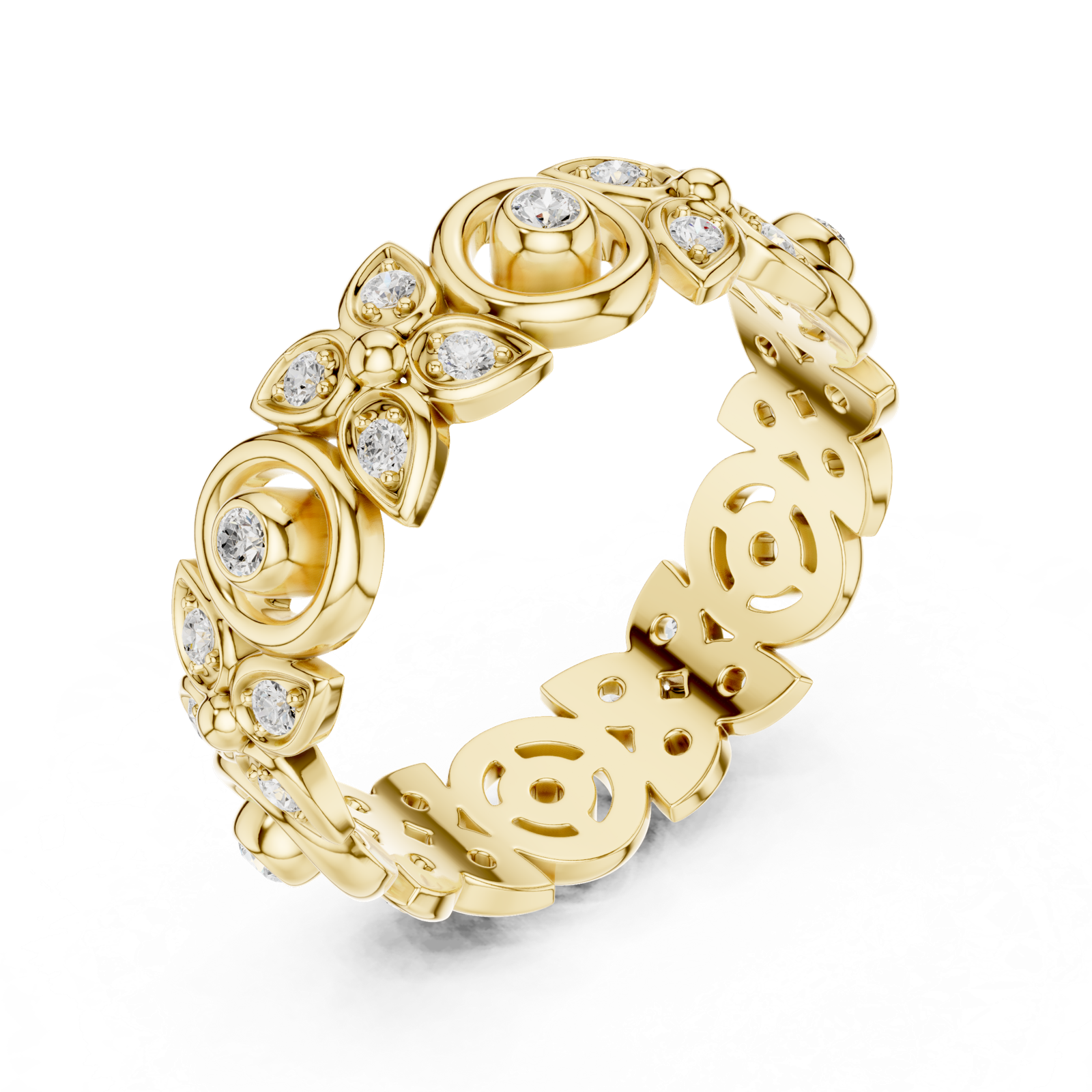 Gold Ring R36, Yellow Gold, view 2