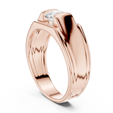 Gold Men's Ring GGR-0023, Rose Gold, view 1