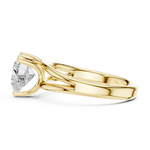 Gold Jewelry L36-7, Heart center stone, Yellow Gold, view 3