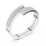 Gold Ring DR-6311, White Gold, view 2