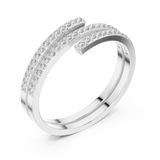 Gold Ring DR-6311, White Gold, view 2