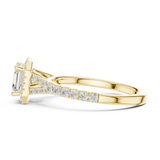 Gold Ring DDLR-043, Asscher center stone, Yellow Gold, view 3