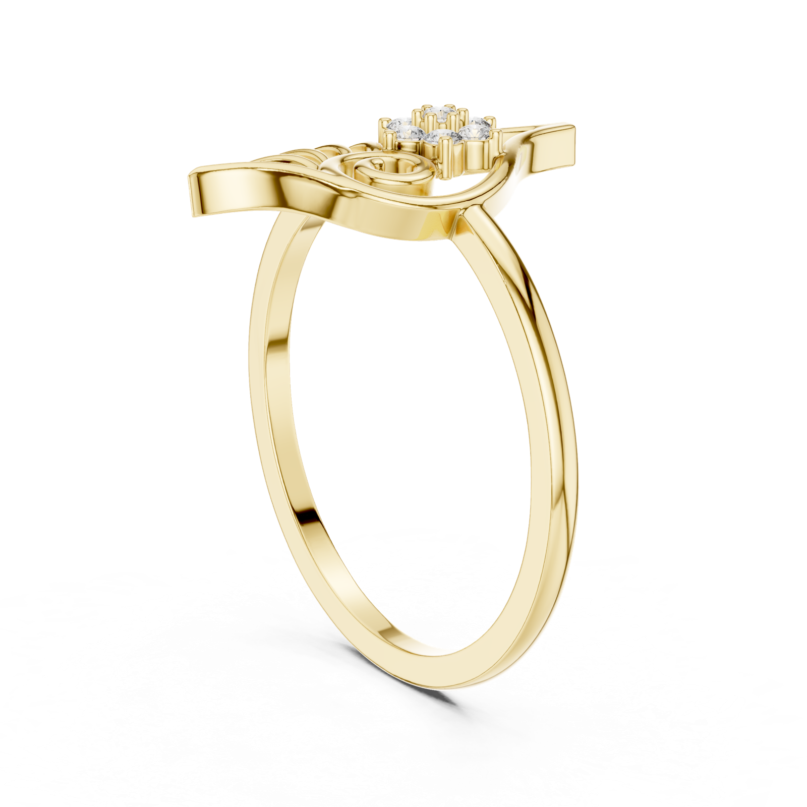 Gold Ring DR-6229, Yellow Gold, view 1