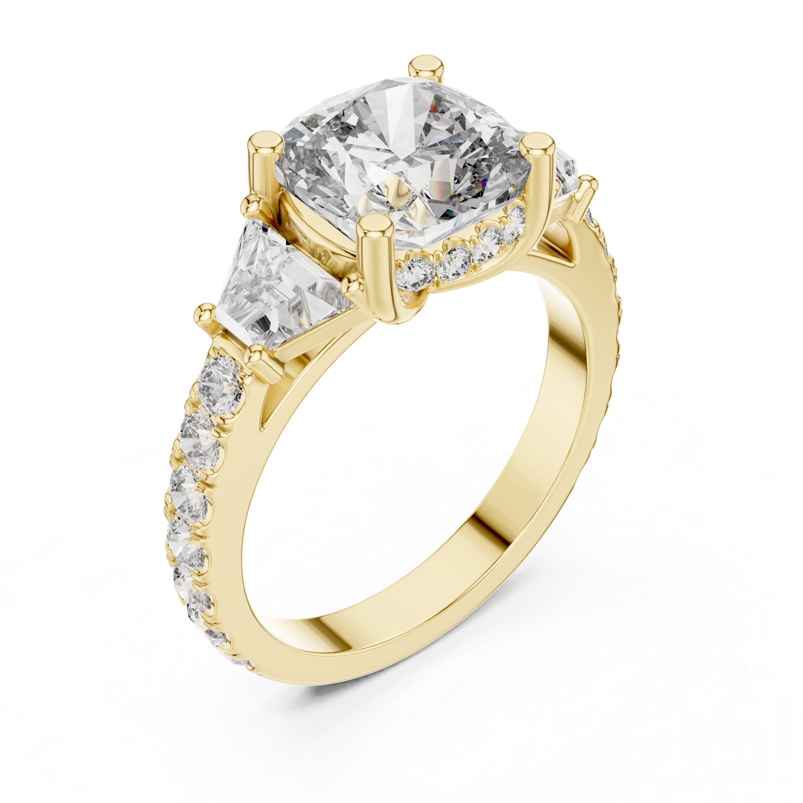 Gold Ring DDLR-181, Yellow Gold, view 2