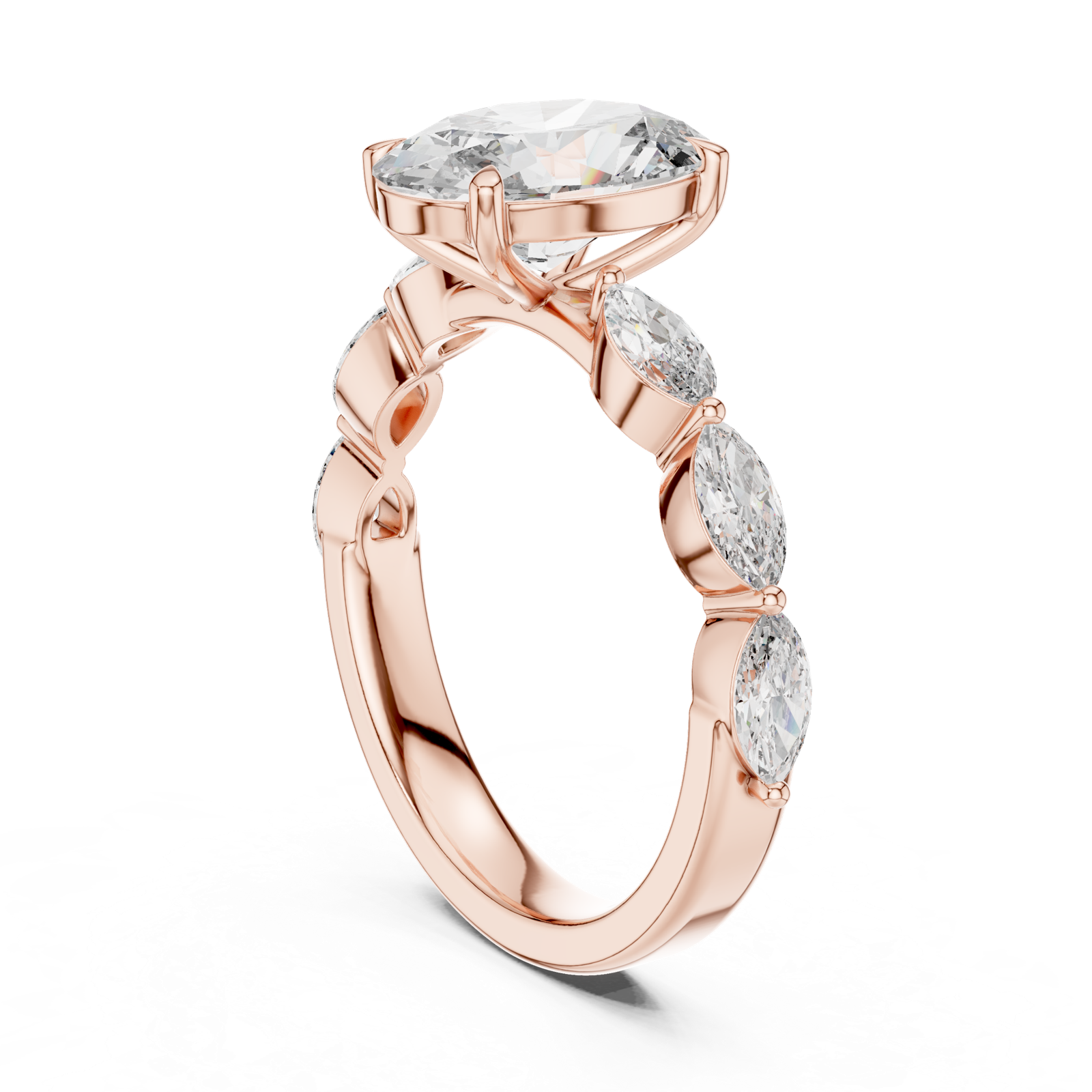 Gold Pendant 9-10031L_SS9, Rose Gold, view 1