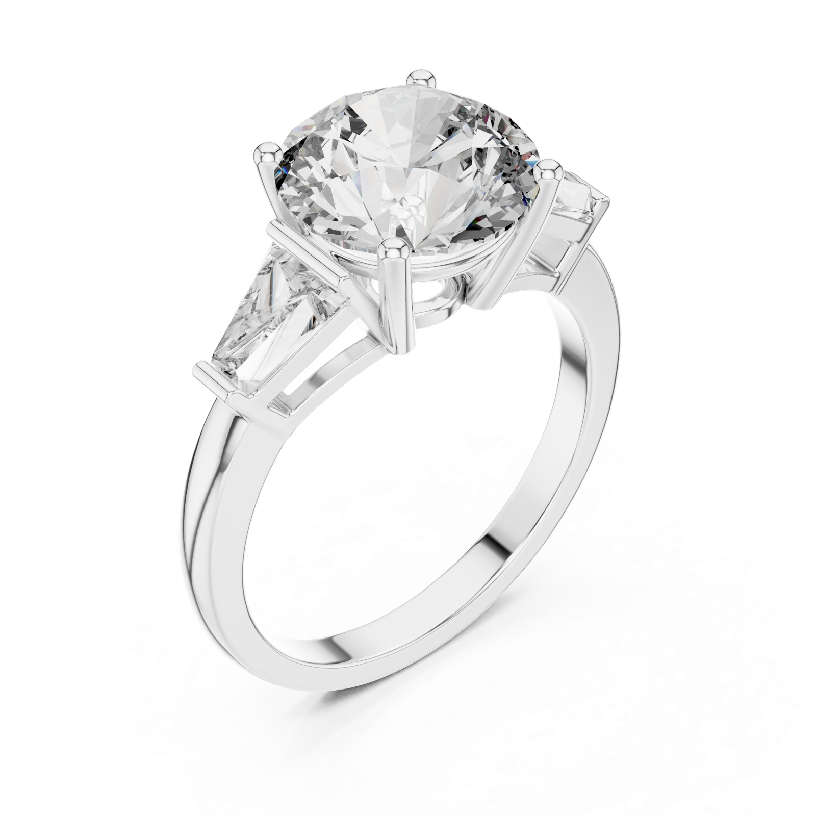 Gold Ring LR-0048, White Gold, view 2