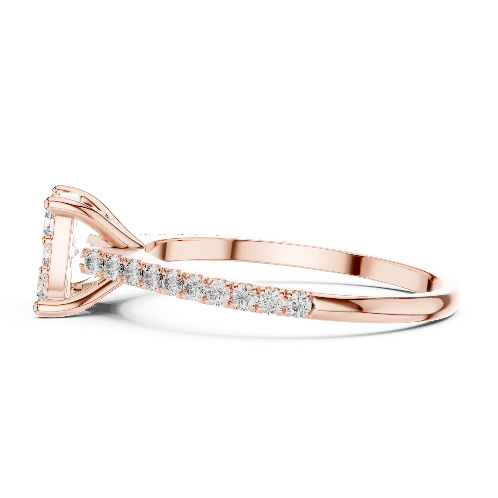 Gold Ring DDLR-004, Rose Gold, view 3