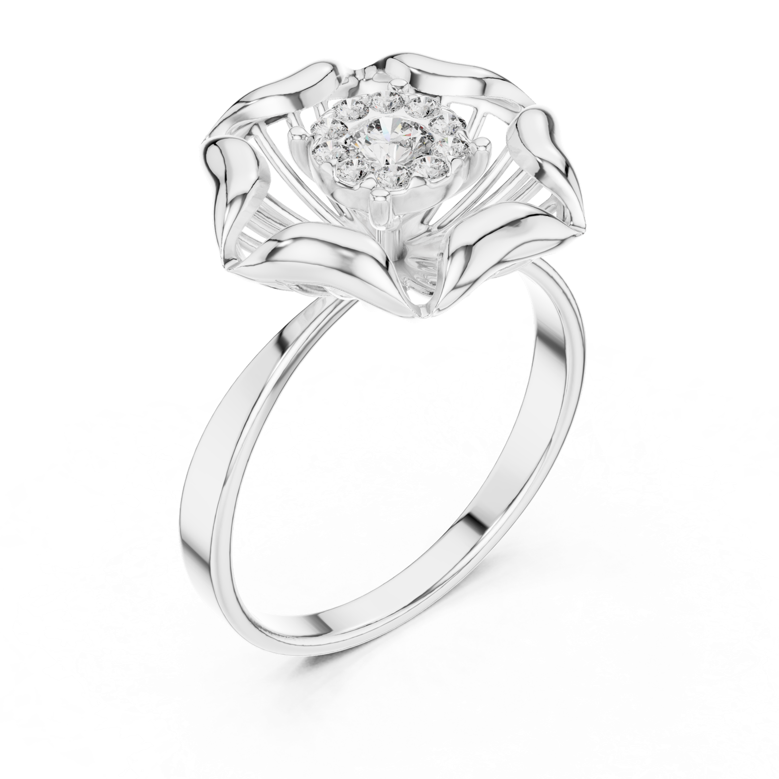 Gold Ring 1 (203), White Gold, view 2