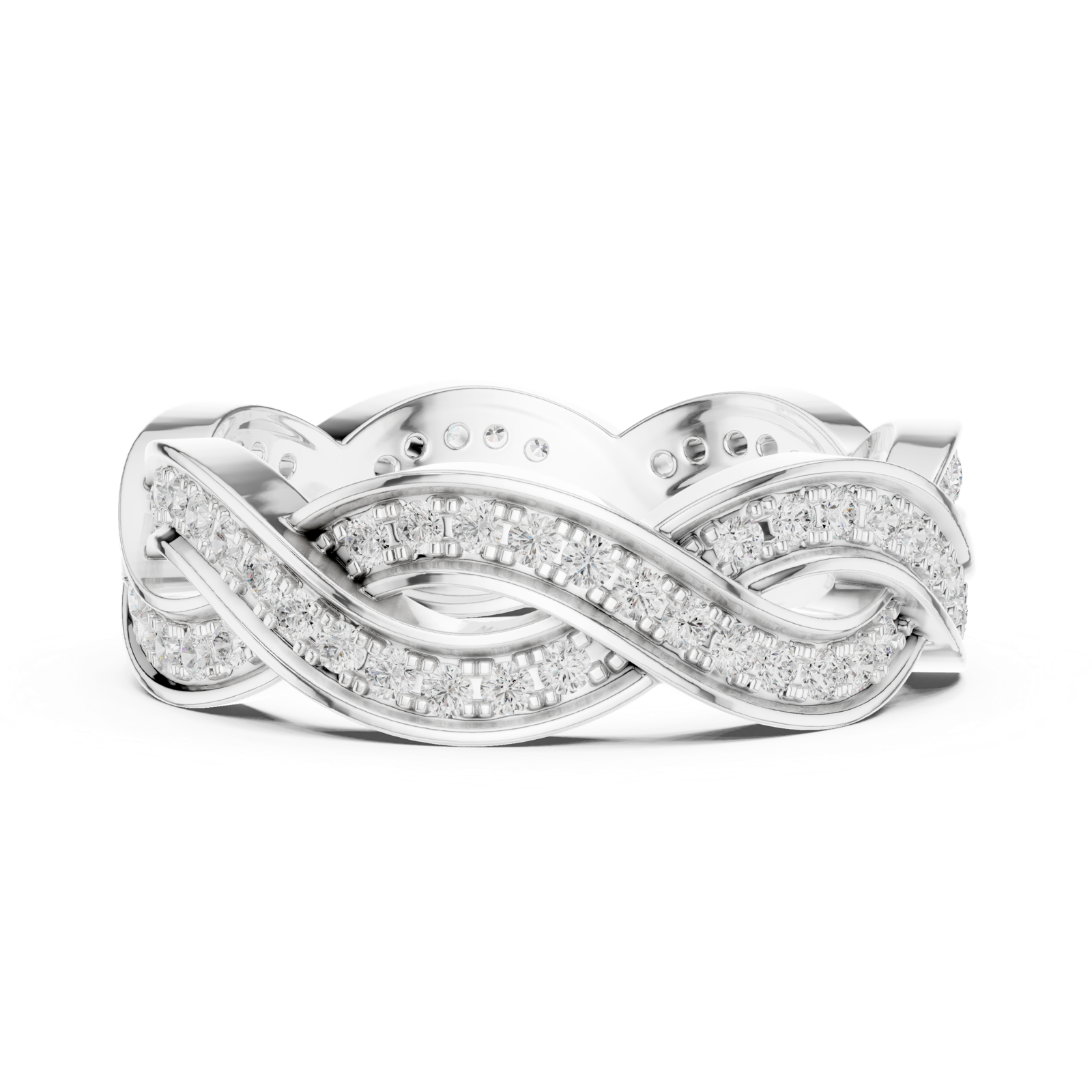 Gold Ring DDLR-465, White Gold, view 3