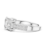Gold Ring DDLR-716, White Gold, view 3