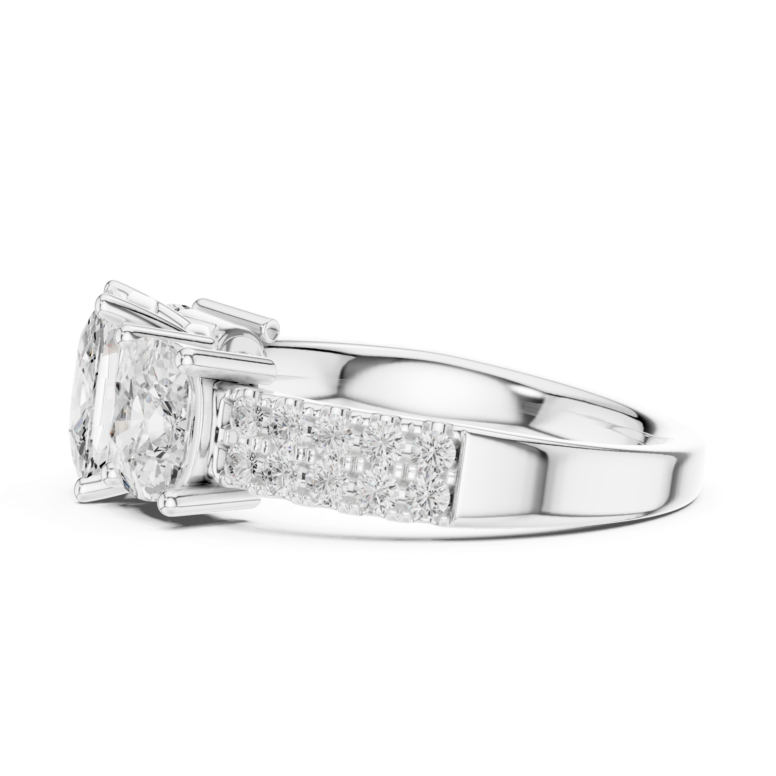Gold Ring DDLR-716, White Gold, view 3