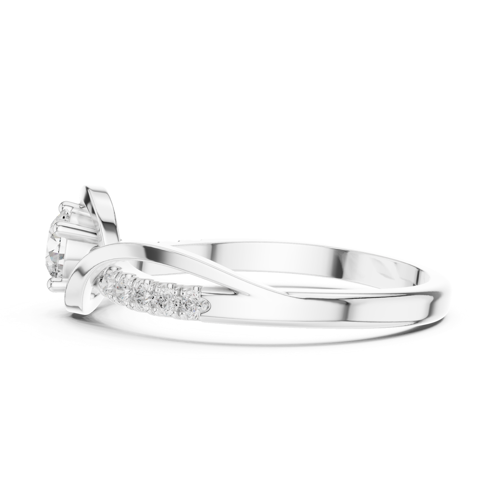 Gold Ring DDLR-836, White Gold, view 3