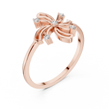 Gold Ring DR-6236, Rose Gold, view 2