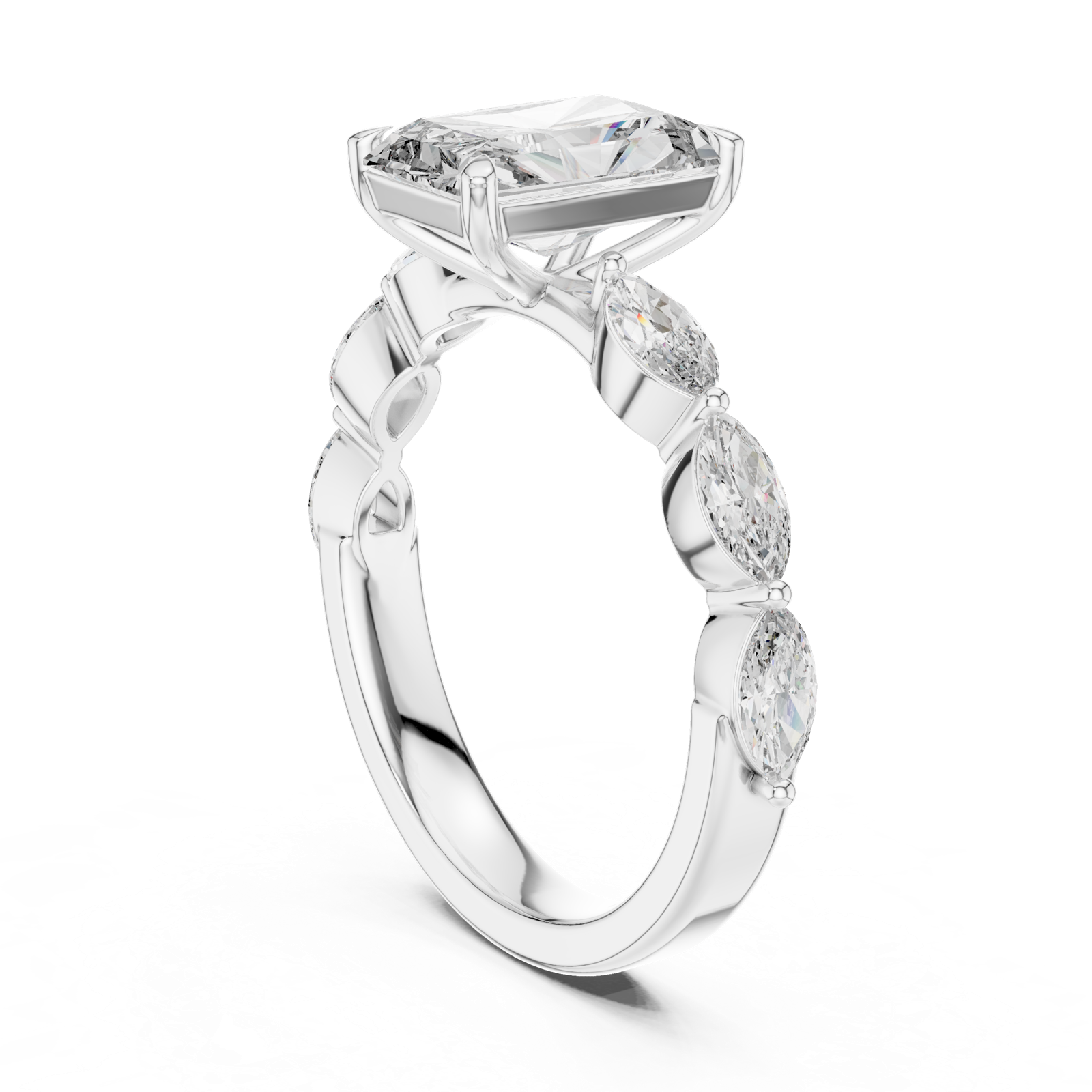 Gold Pendant 9-10040L_SS10, White Gold, view 1
