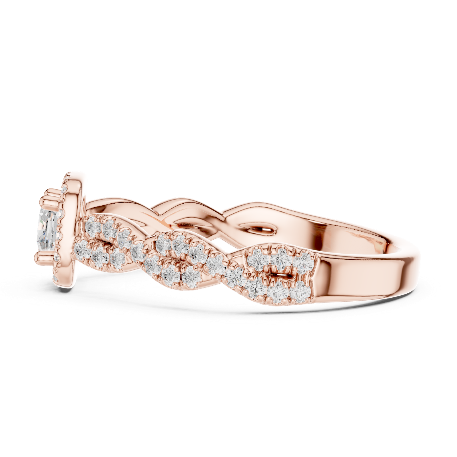 Gold Ring LR-0277, Rose Gold, view 3