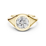Gold Jewelry L36-4, Round center stone, Yellow Gold, view 4
