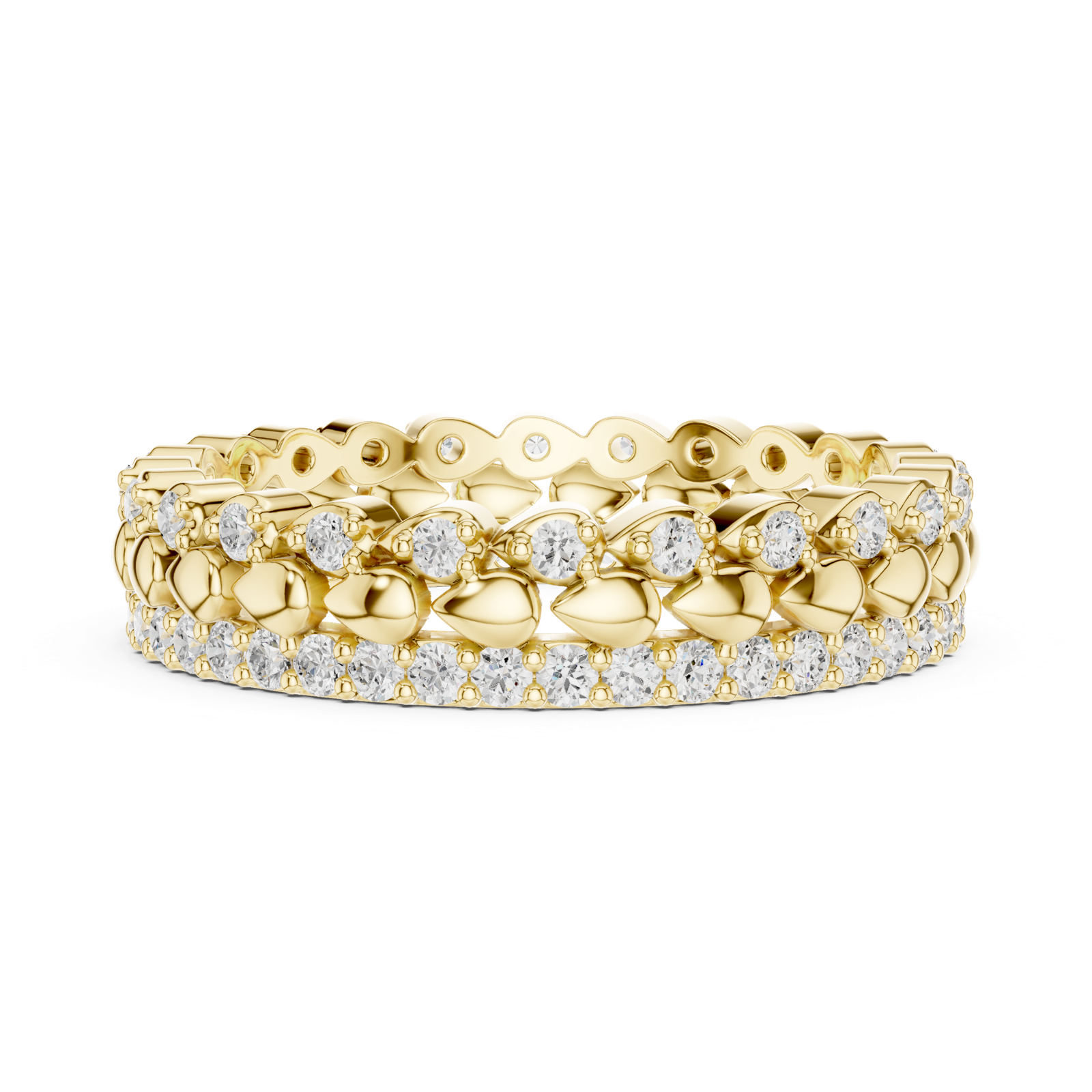 Gold Ring R39, Yellow Gold, view 3