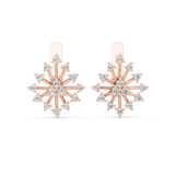 Gold Earrings L03-11, Rose Gold, view 4