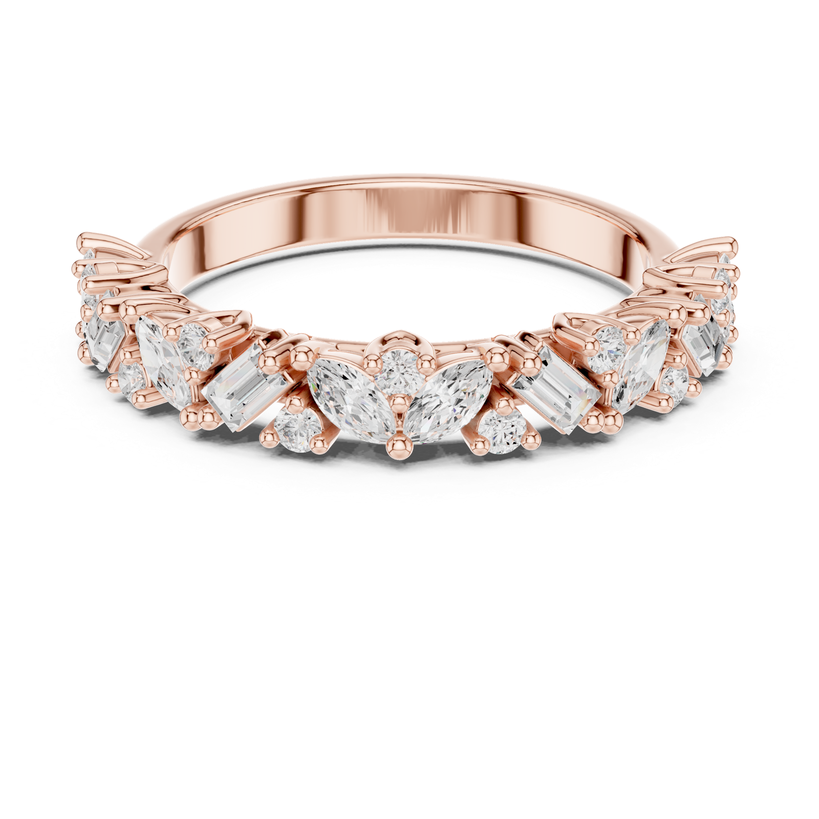 Gold Ring DDLR-318, Rose Gold, view 4