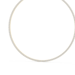 14K Solid Gold Lab Diamond Tennis Necklace, Yellow Gold, view 2