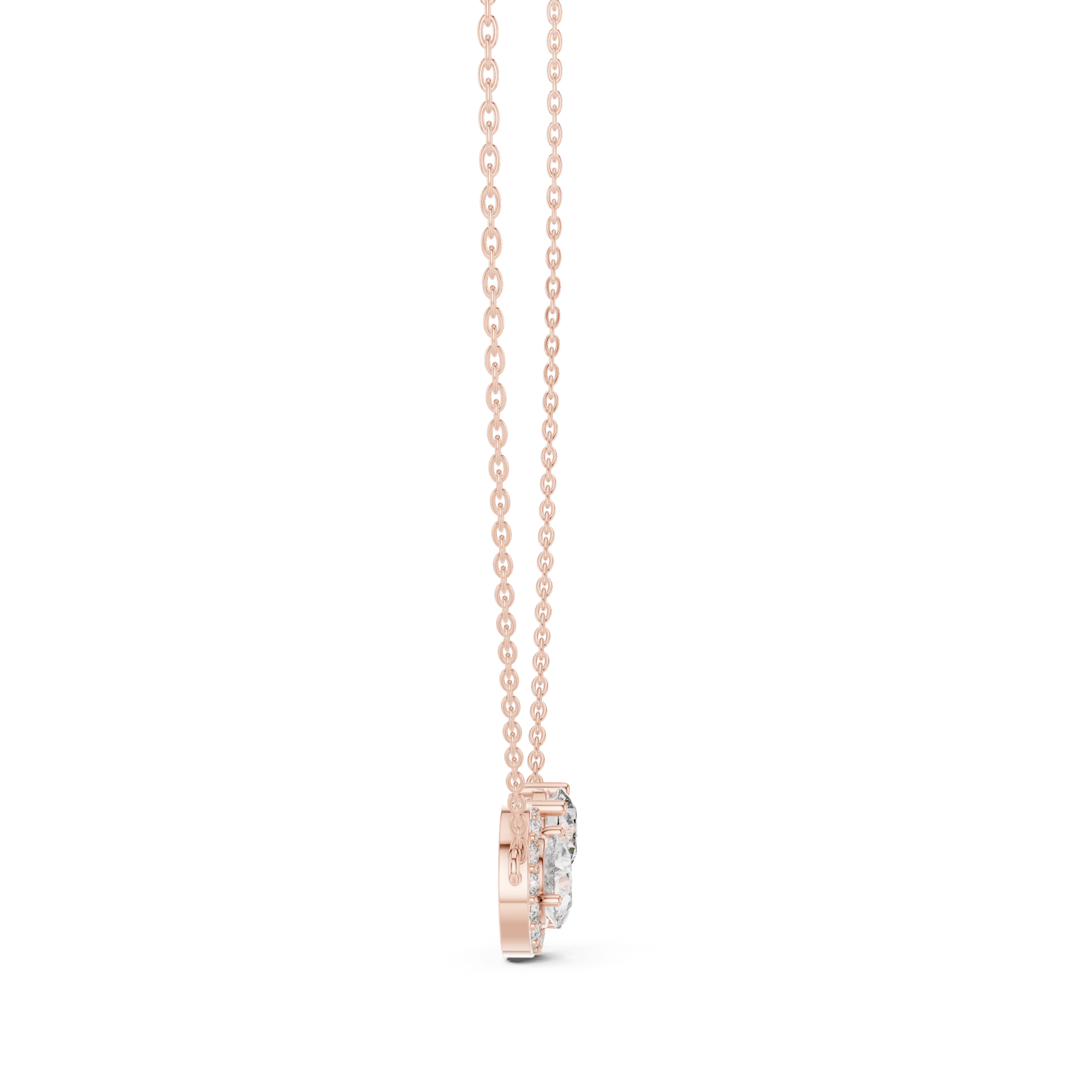 Gold Pendant GPD-0019, Rose Gold, view 3