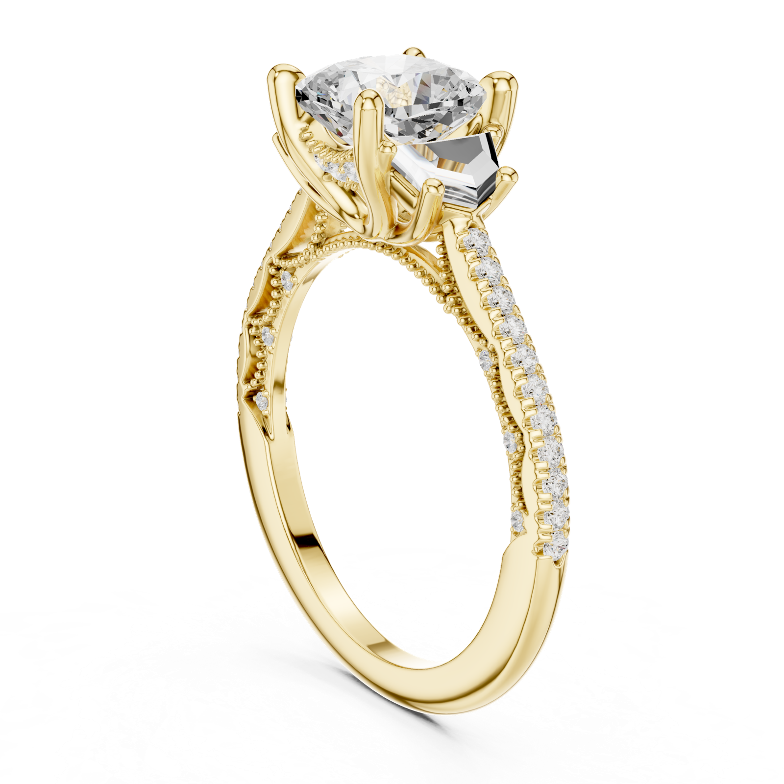 Gold Ring DDLR-283, Yellow Gold, view 1