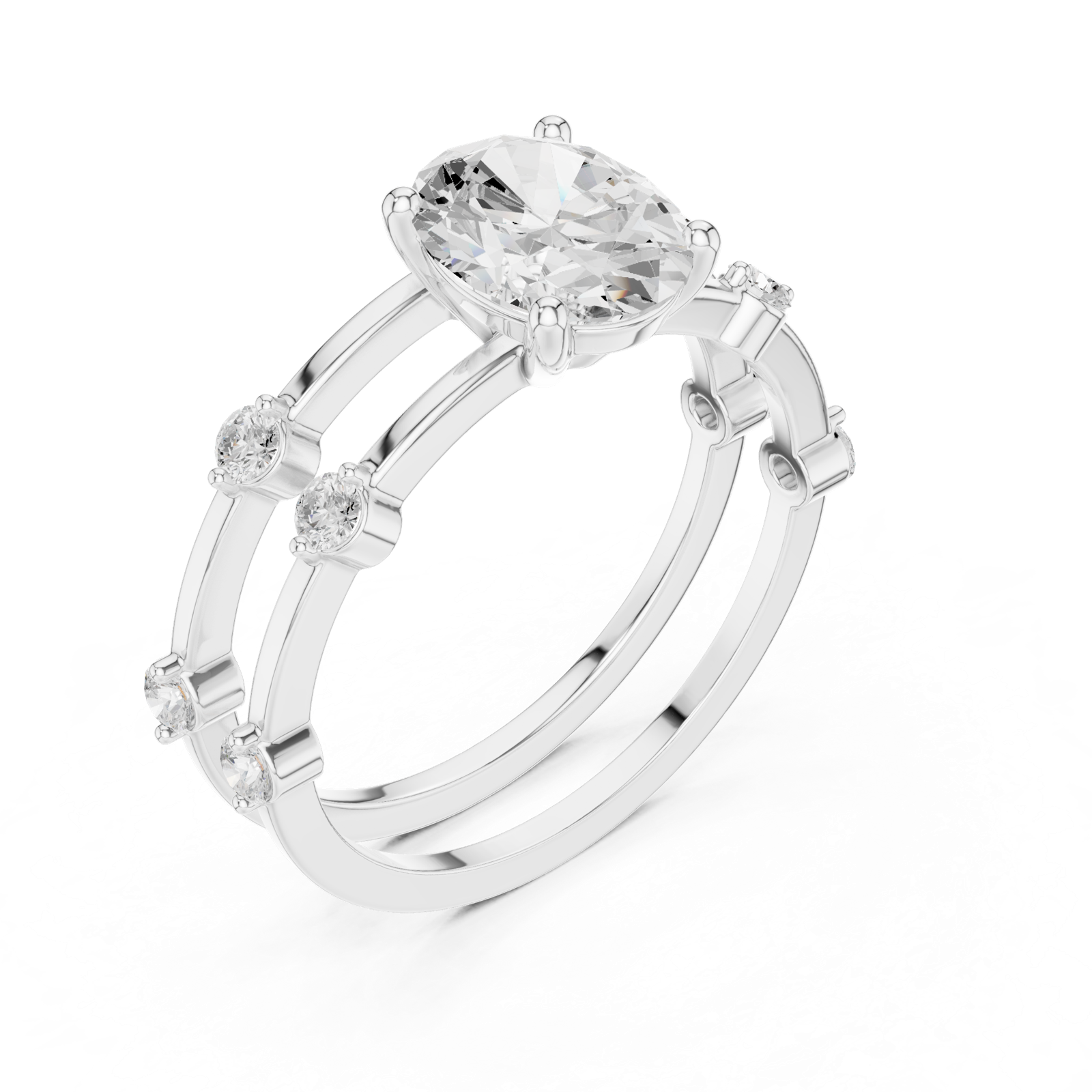 Gold Ring SBWR(24), White Gold, view 2
