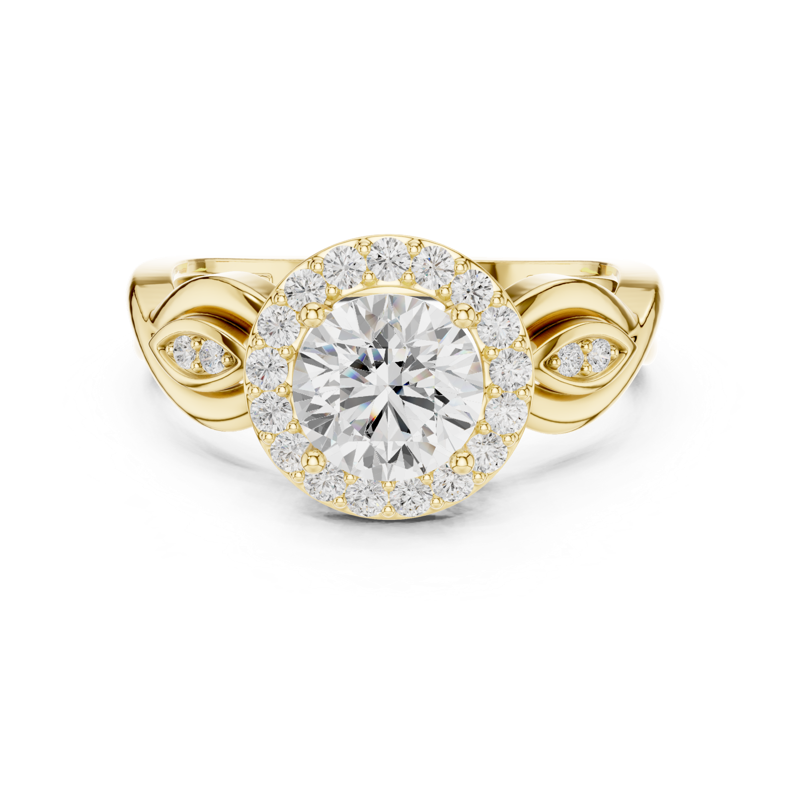 Gold Ring DDLR-821, Yellow Gold, view 4