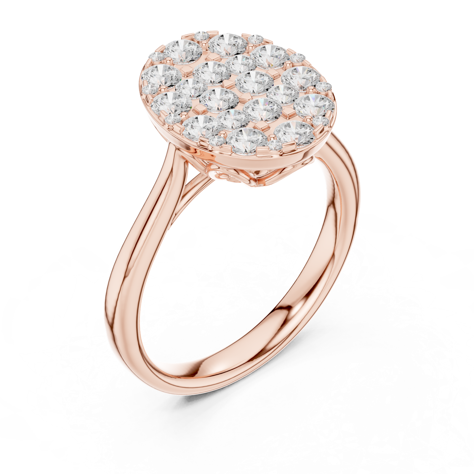 Gold Ring DDLR-783, Rose Gold, view 2