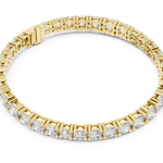 14K Solid Gold Lab Diamond Bracelet, Yellow Gold, view 2