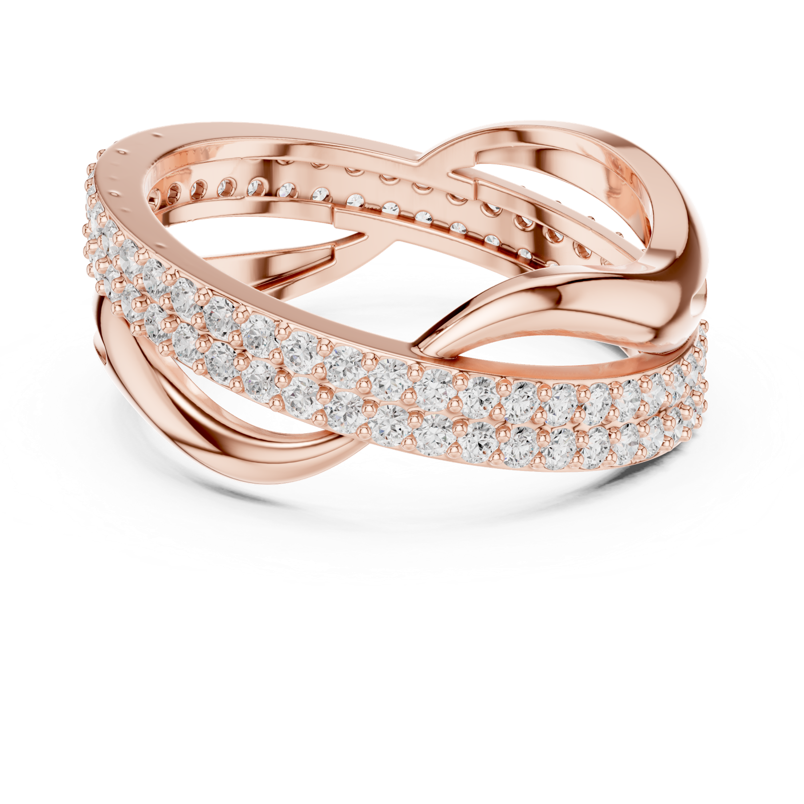 Gold Ring R23, Rose Gold, view 4