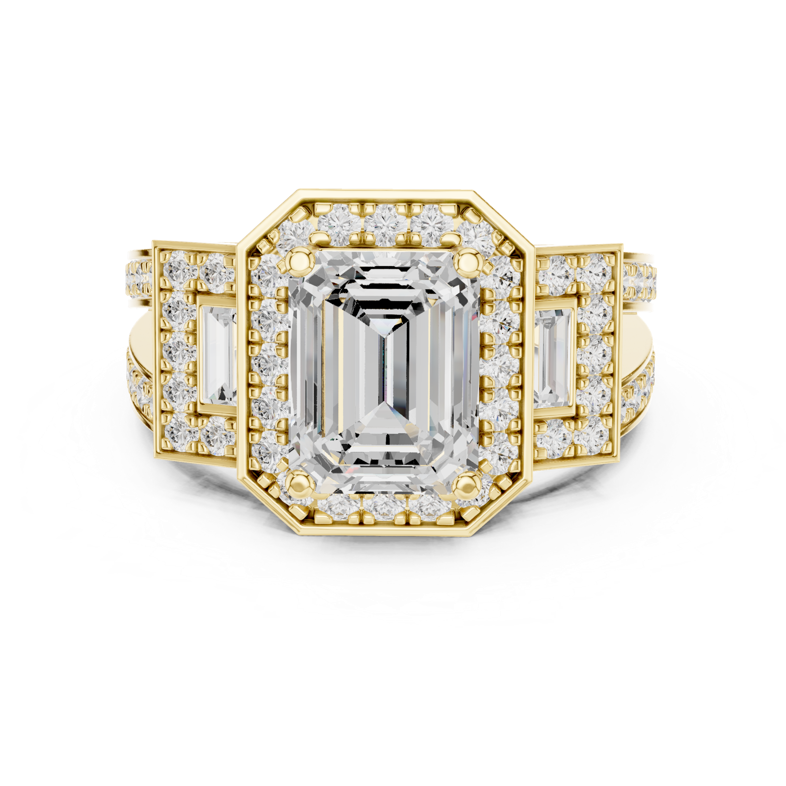 Gold Ring DDLR-266, Yellow Gold, view 4