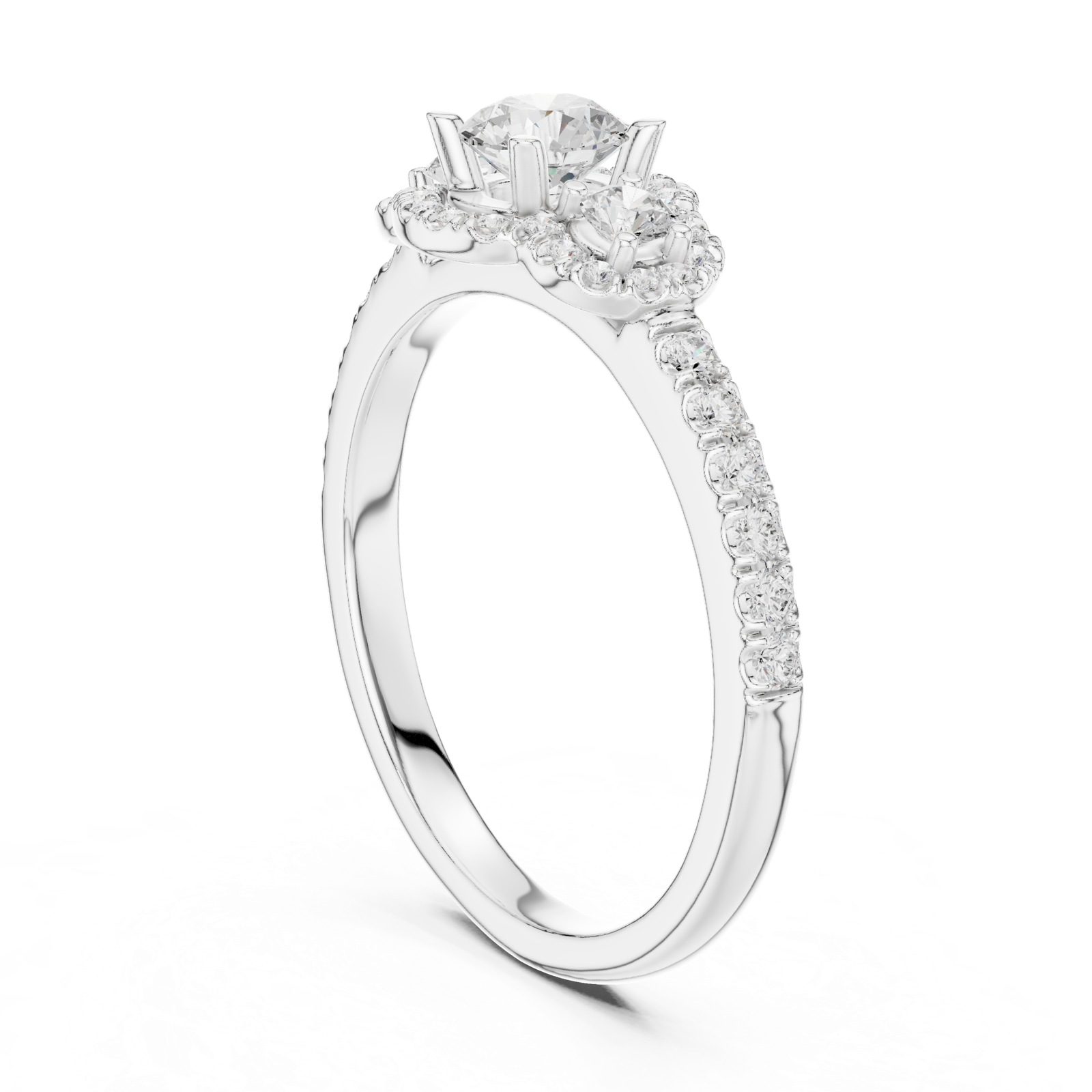 Gold Ring LR-0289, White Gold, view 1