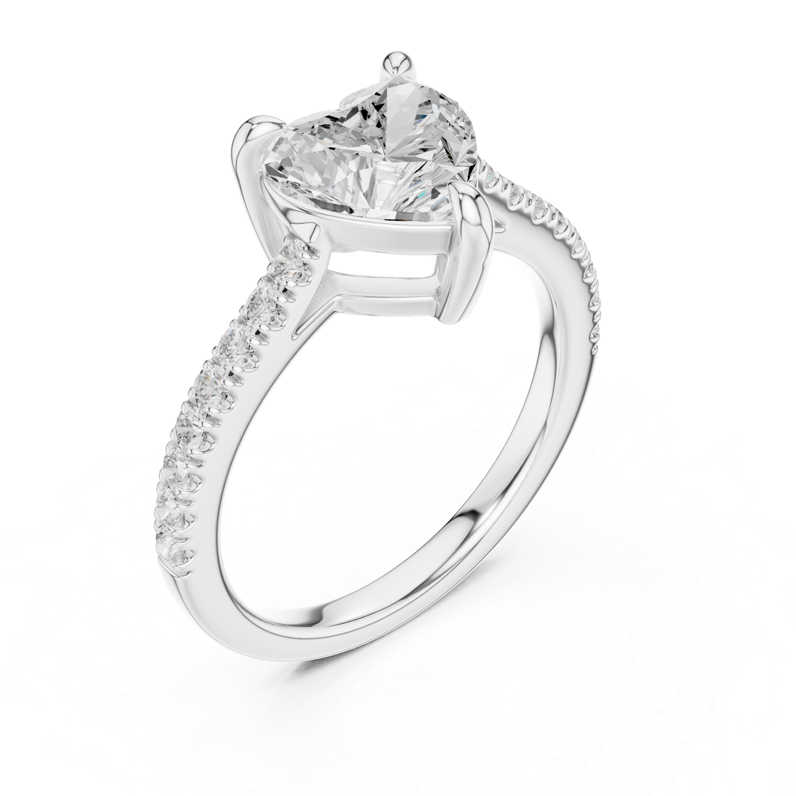 Gold Ring DDLR-878, White Gold, view 2
