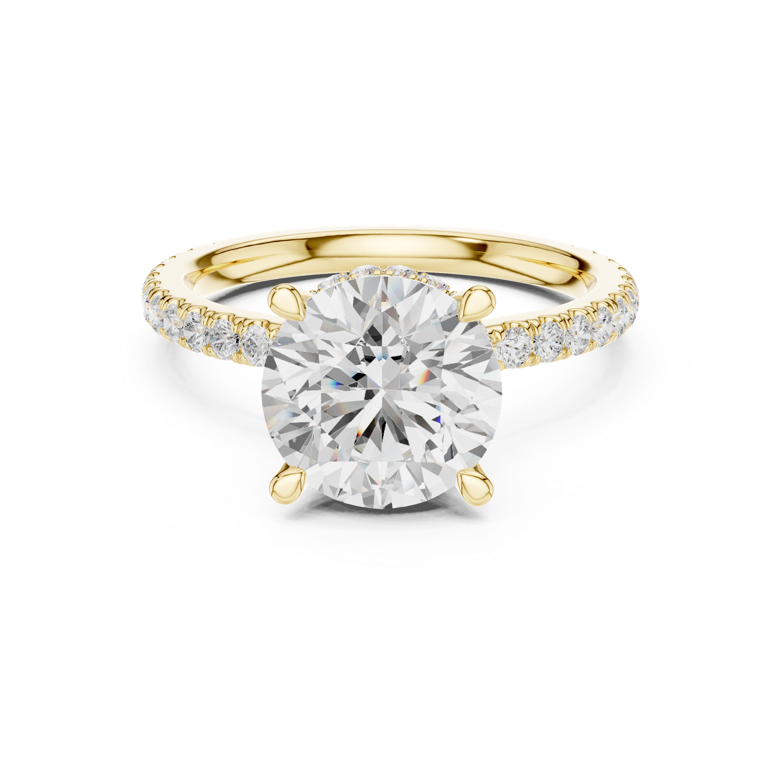 Gold Ring DDLR-1020, Yellow Gold, view 4