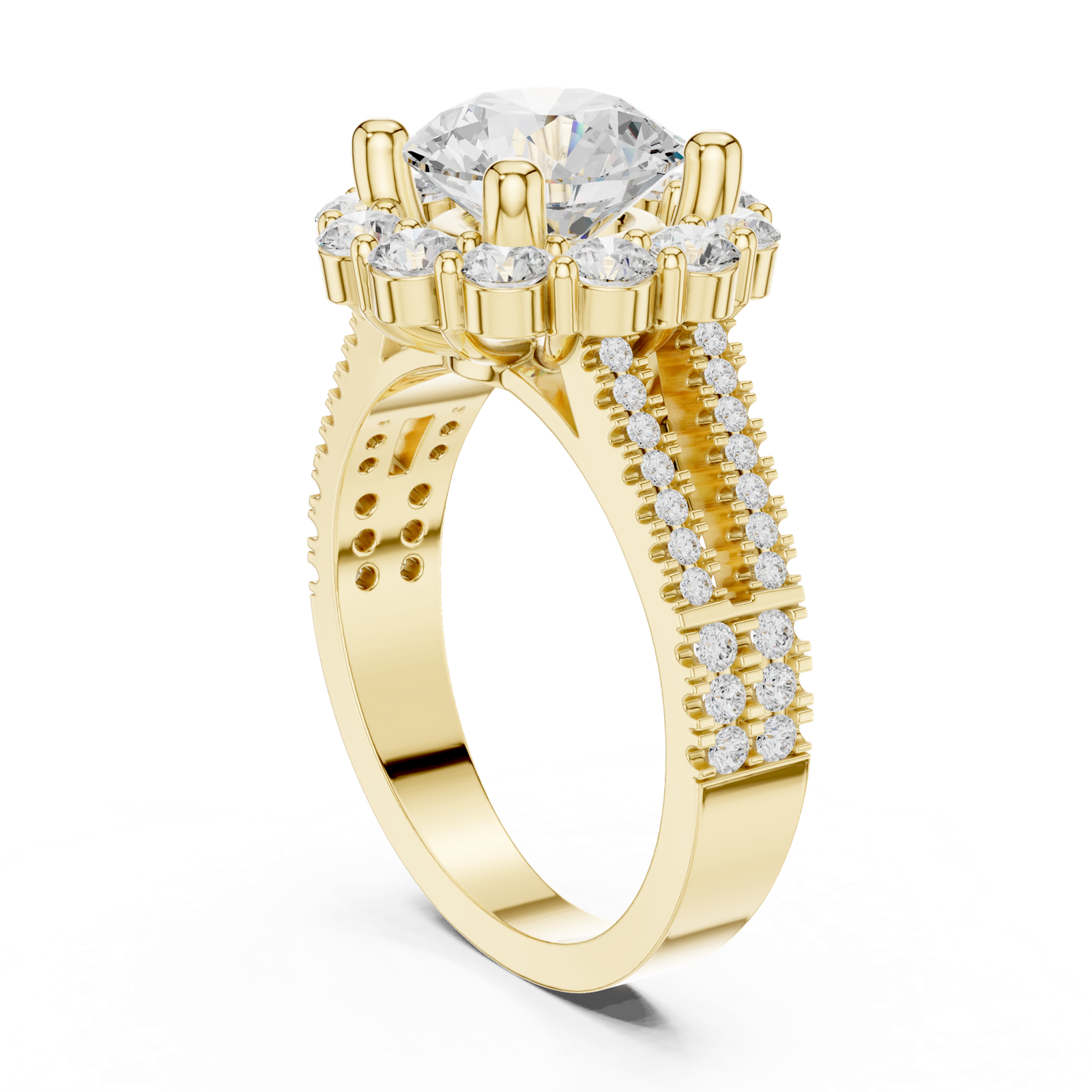 Gold Ring DDLR-344, Yellow Gold, view 1