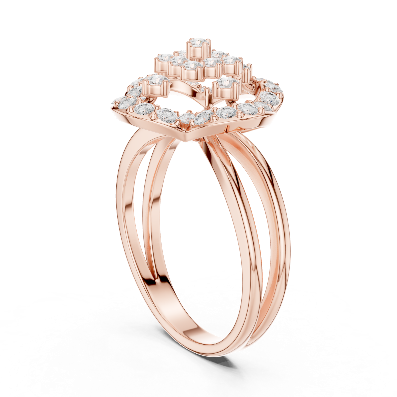 Gold Ring DDLR-459, Rose Gold