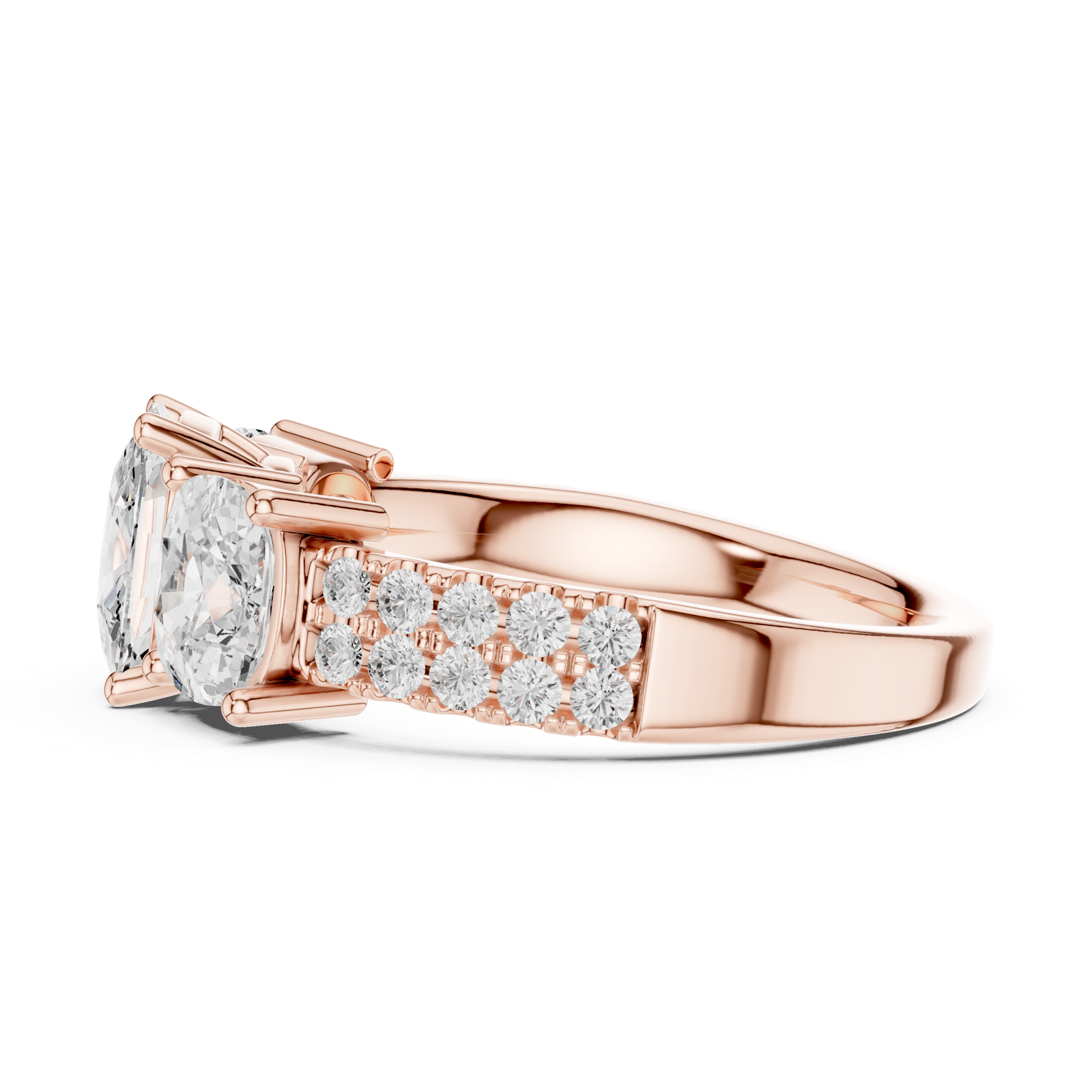 Gold Ring DDLR-716, Rose Gold, view 3