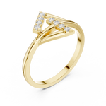 Gold Ring HLR-230, Yellow Gold, view 2