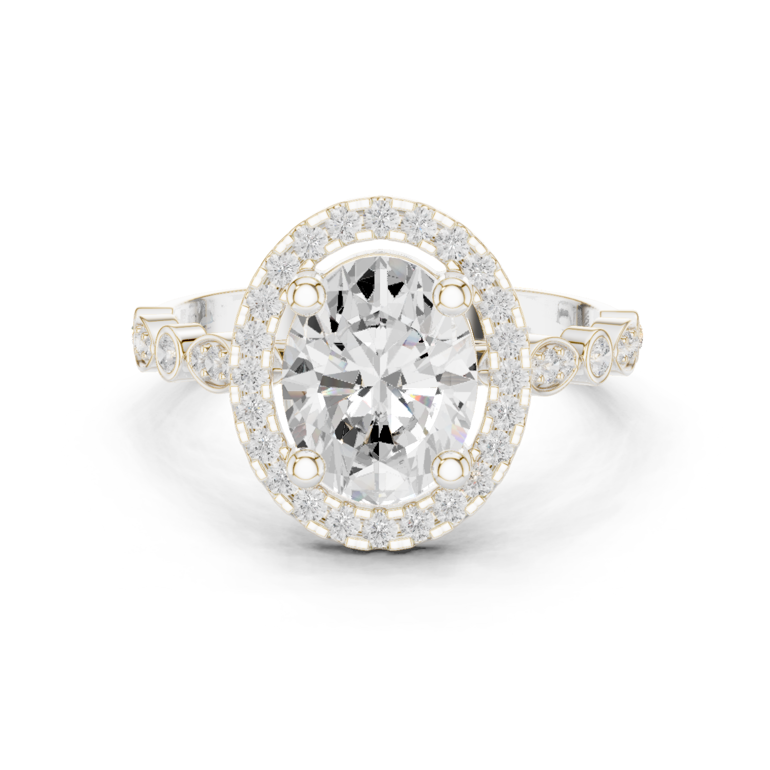 Gold Ring DDLR-340, White Gold