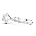 Gold Ring DDLR-1100, White Gold, view 3