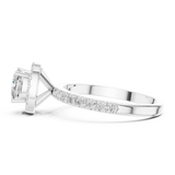 Gold Ring DDLR-1100, White Gold, view 3