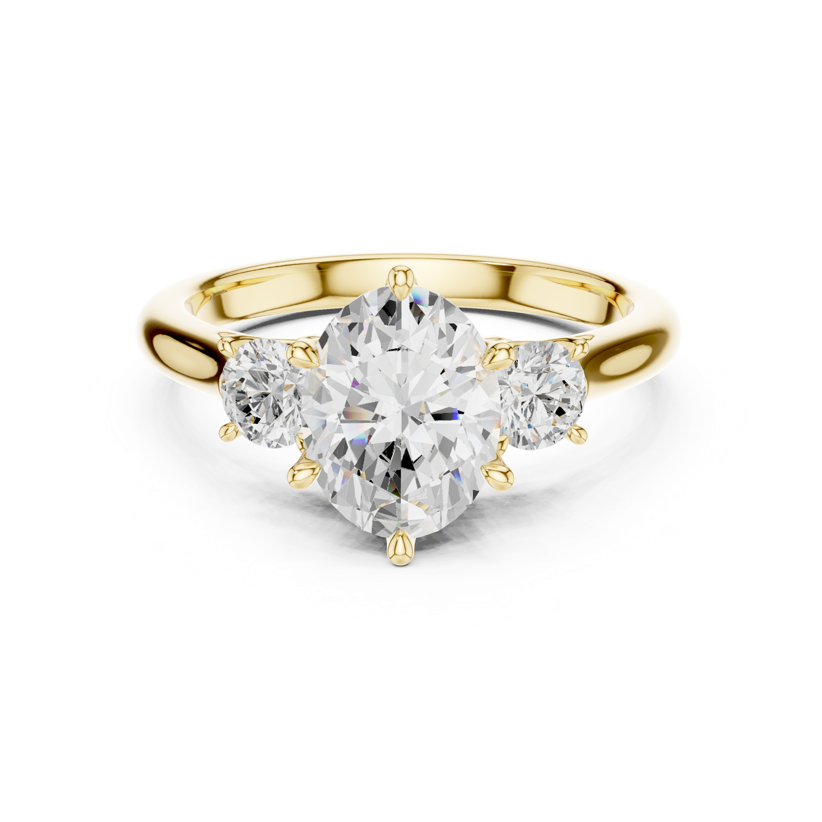 Gold Ring DDLR-895, Yellow Gold, view 4