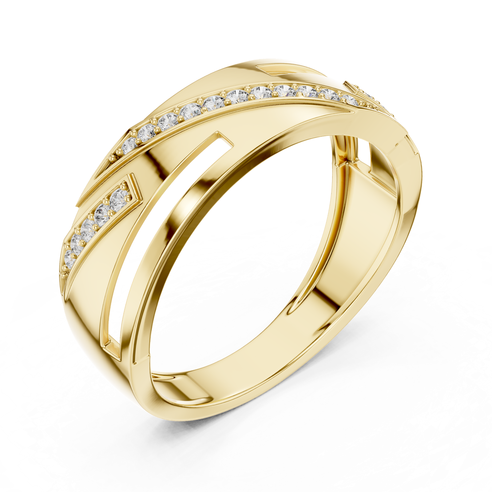 Gold Ring LR-01 (12), Yellow Gold, view 2
