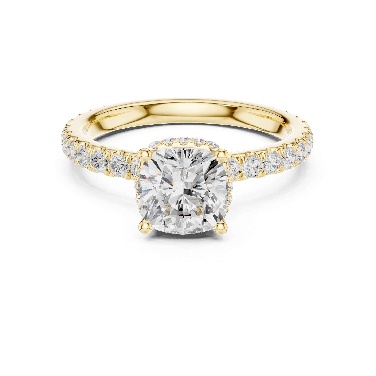 Gold Ring DDLR-873, Yellow Gold, view 4