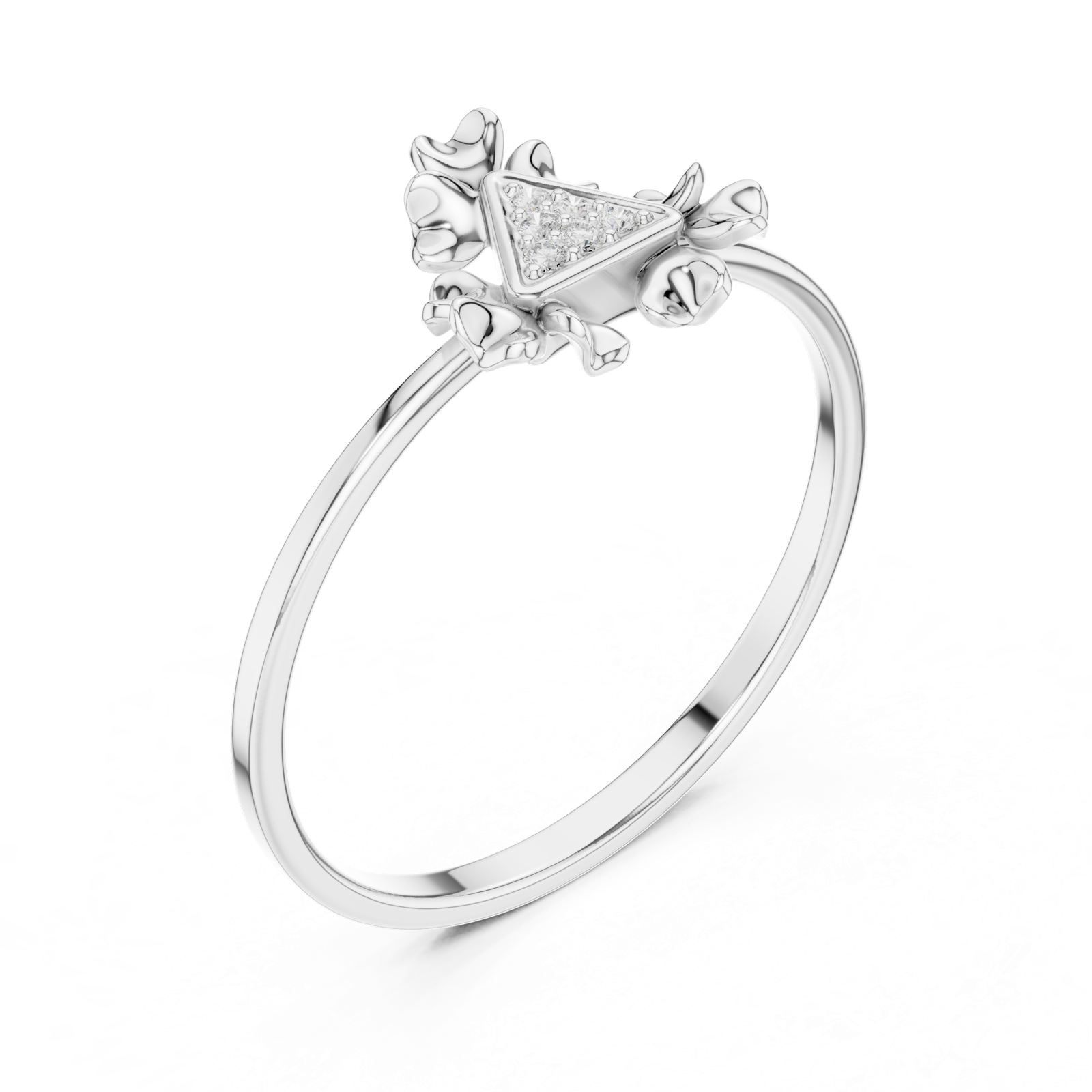 Gold Ring 1 (112), White Gold, view 2