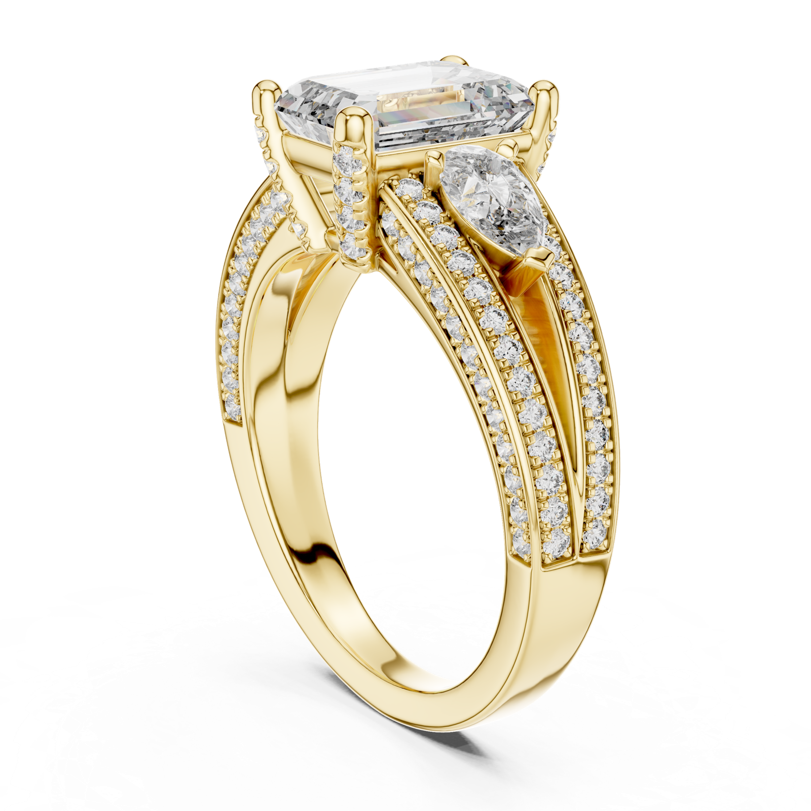 Gold Ring DDLR-046, Yellow Gold, view 1